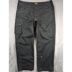 CAT Operation Flex Work Cargo Pants Mens 40x30 Black Stretch Rugged Workwear